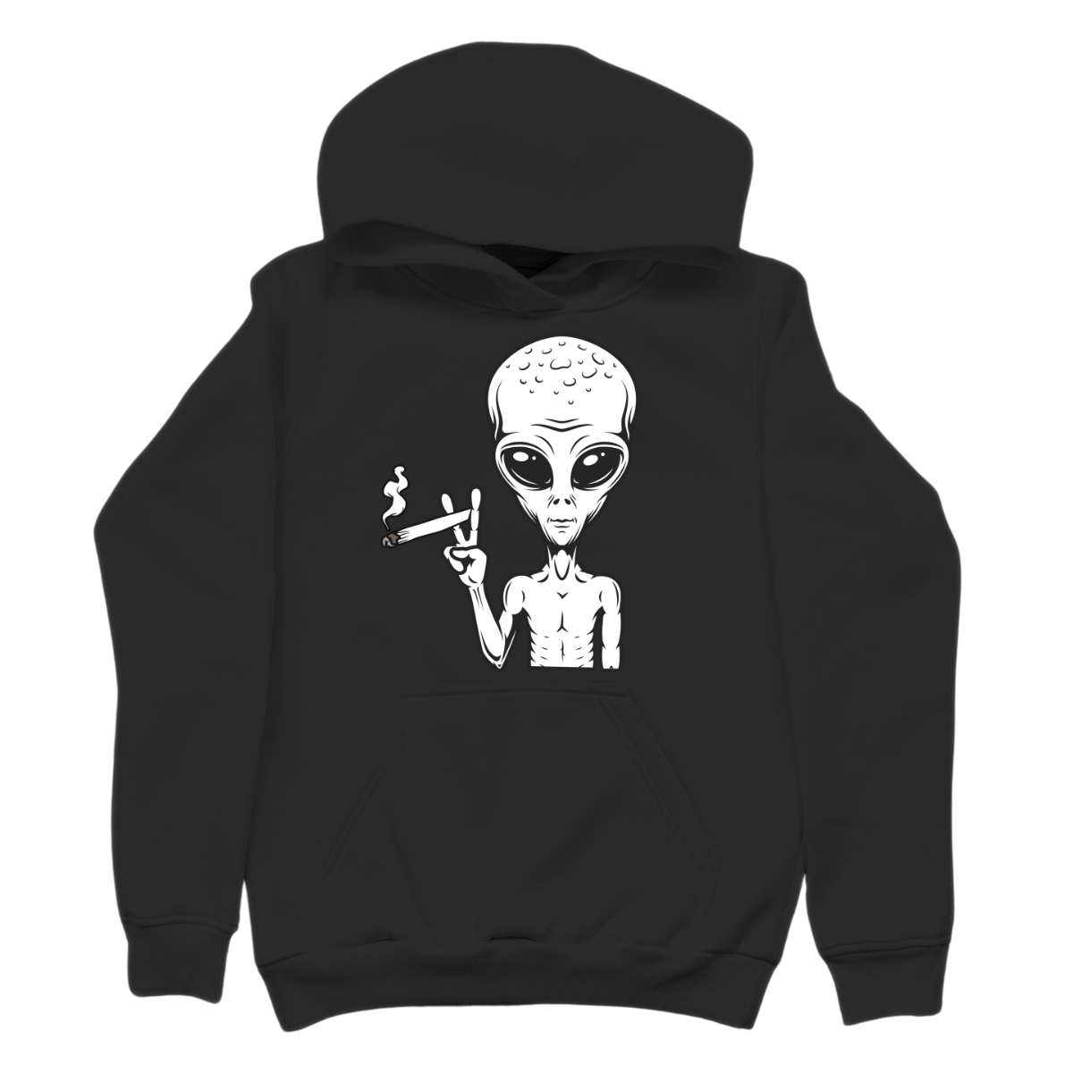 Smoking Alien Hoodie