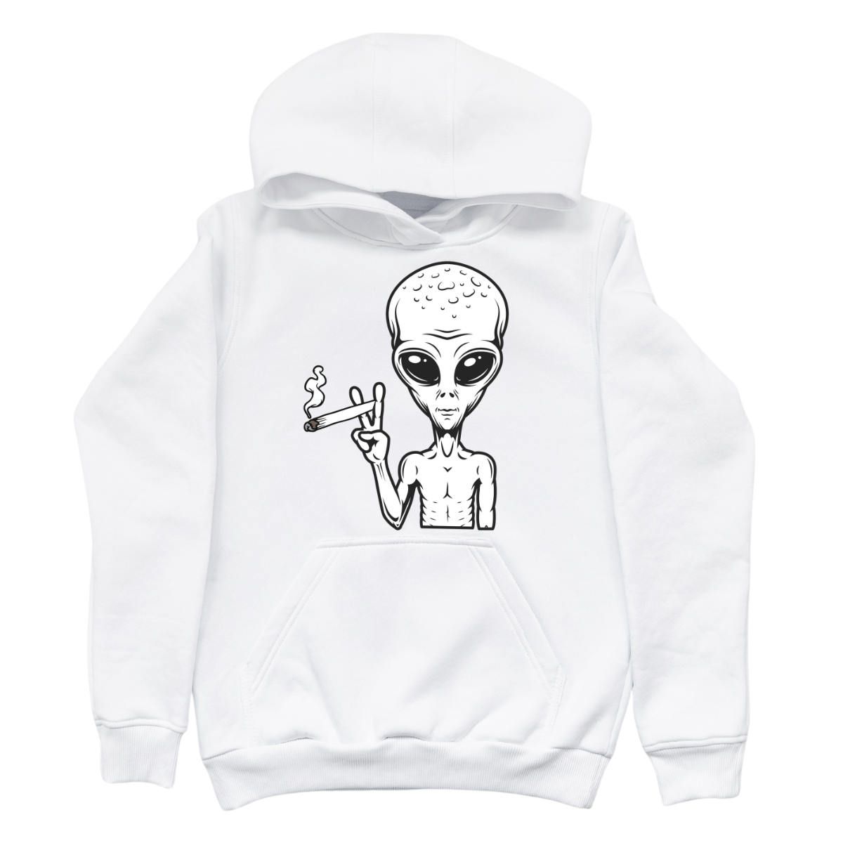 Smoking Alien Hoodie