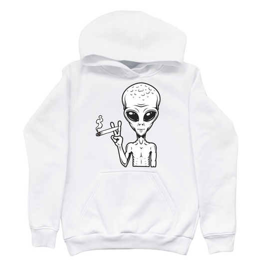 Smoking Alien Hoodie